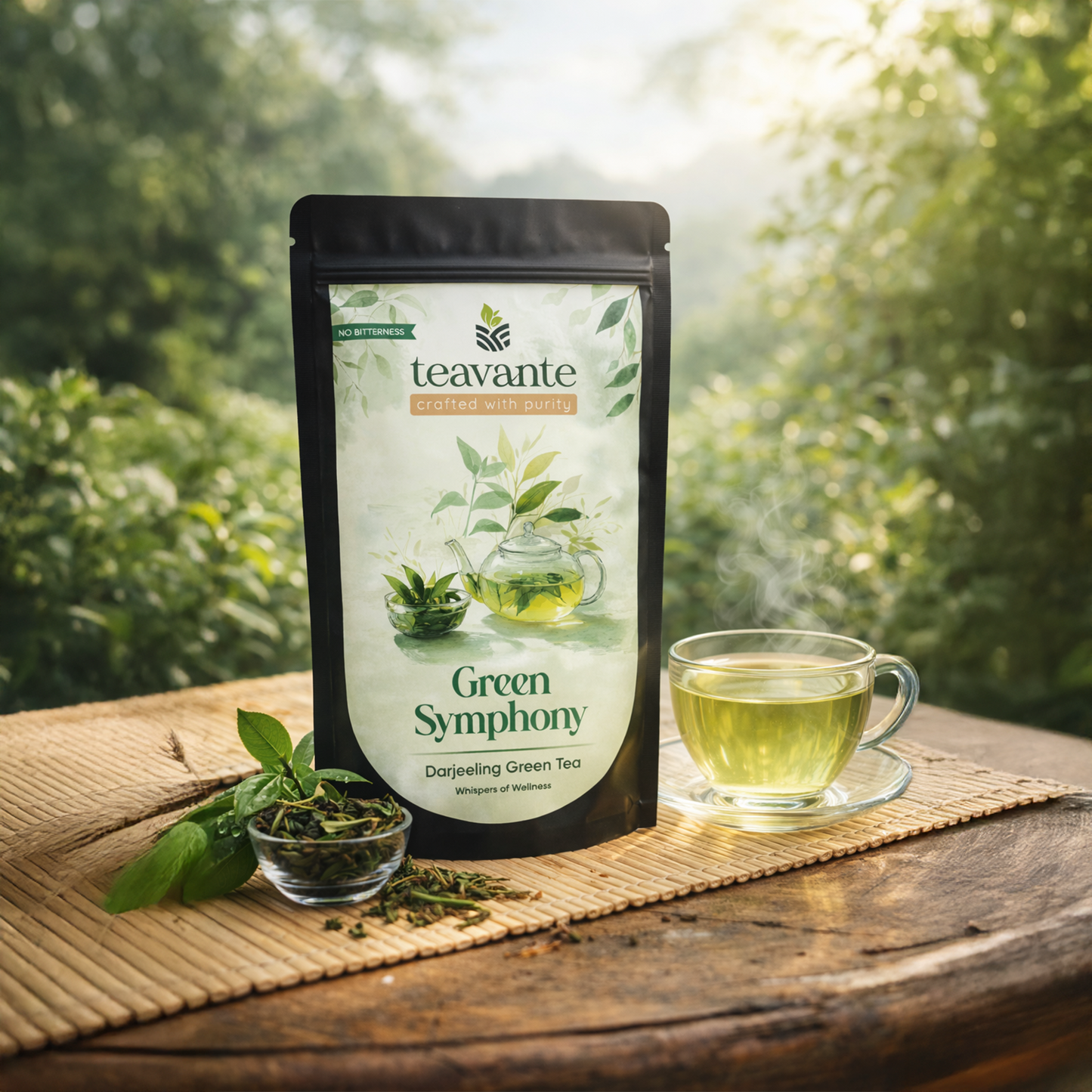 Green Symphony Darjeeling green tea packaging