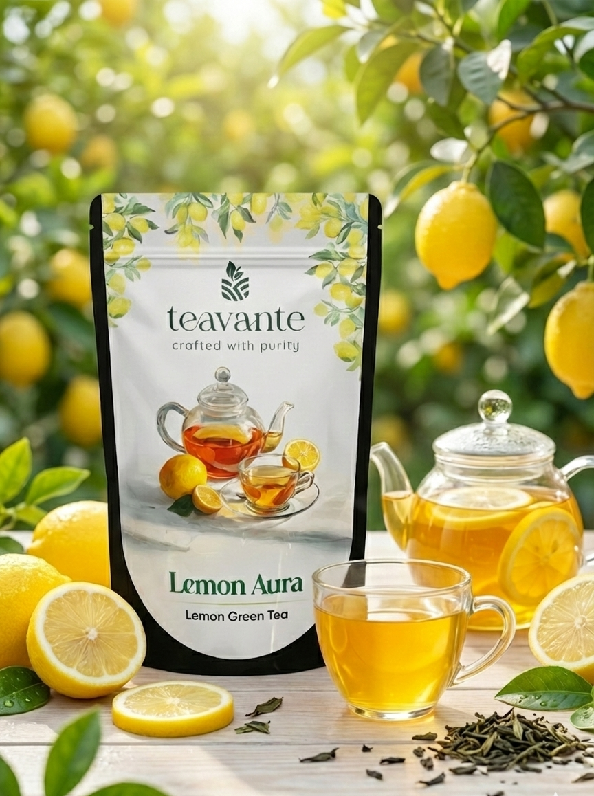 Lemon Aura lemon green tea loose leaves