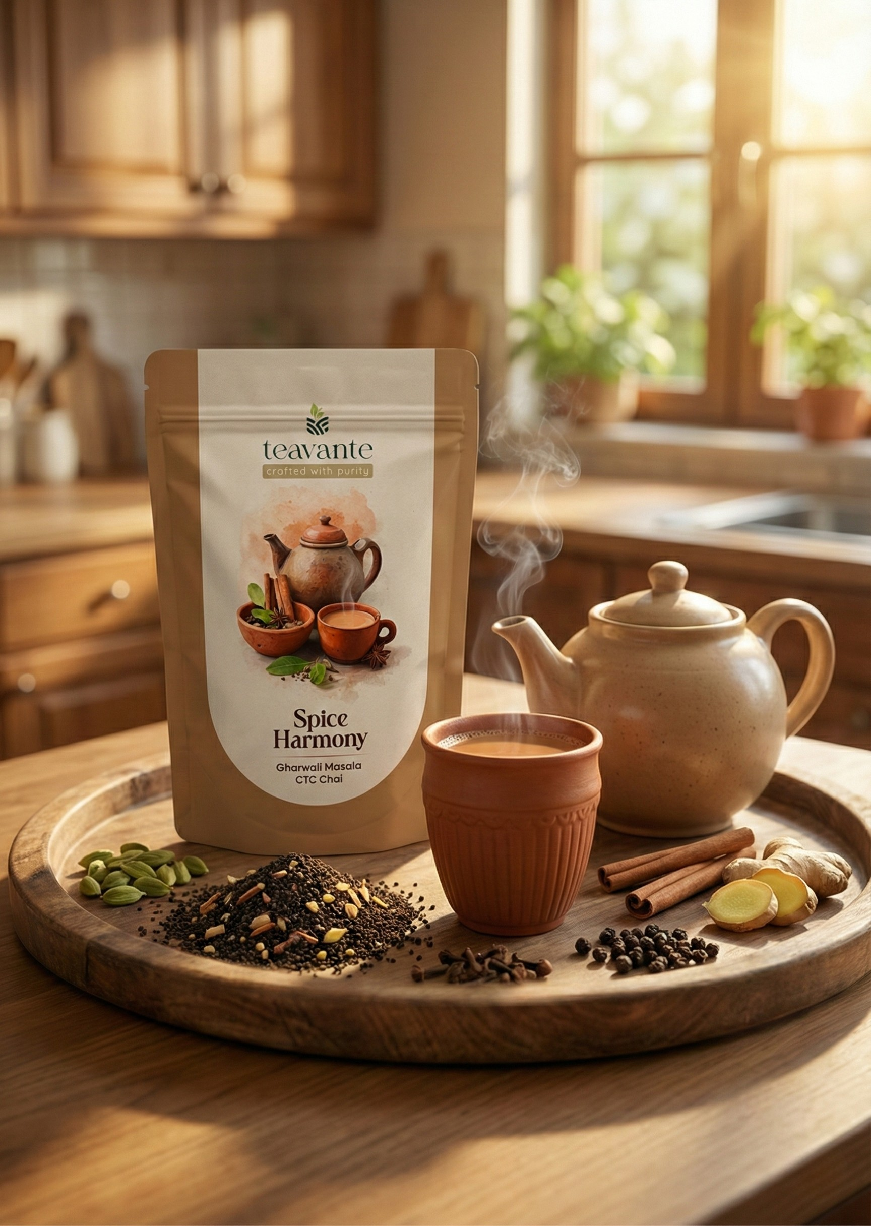 Gharwali Masala Chai spiced tea packaging