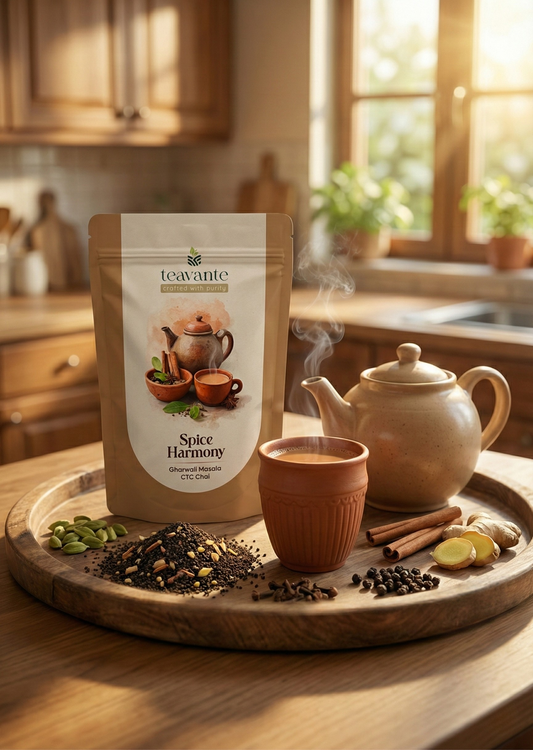 Gharwali Masala Chai spiced tea packaging