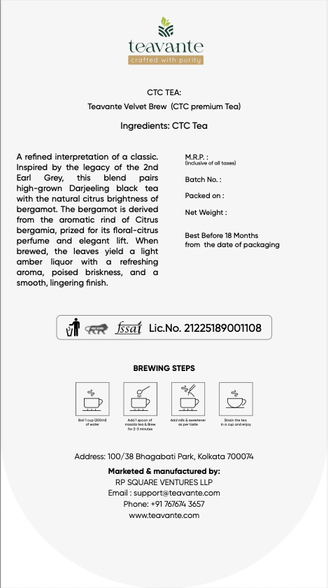 Velvet Brew strong CTC tea brewing guide