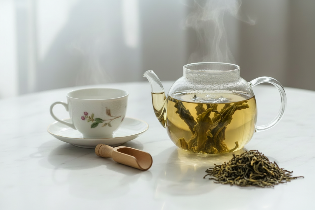 Green Symphony Darjeeling green tea with loose leaves