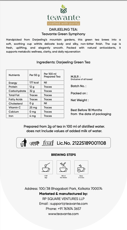 Green Symphony green tea brewing preparation